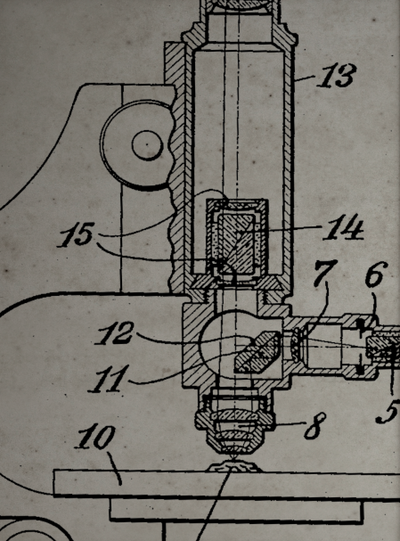 The image is a technical drawing or technical drawing, depicting a part of a machine or device with various labeled parts and components.