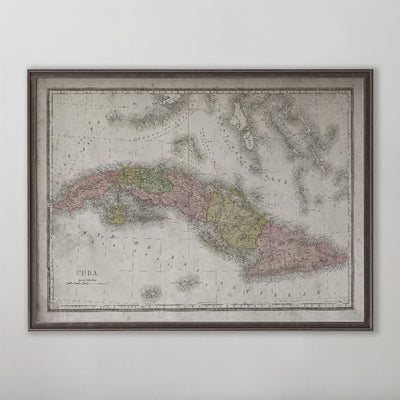 Cuba Map c. 1869
