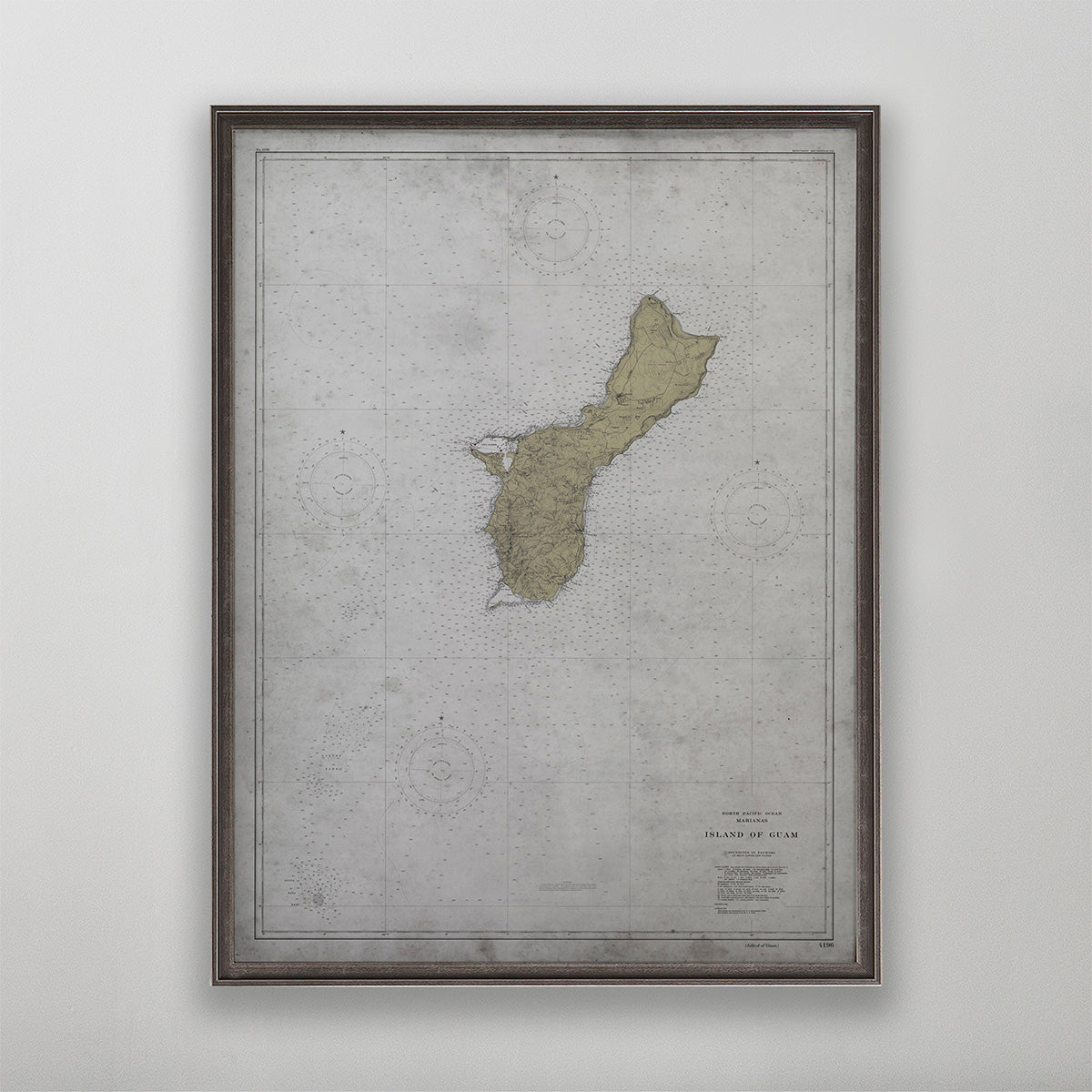 Guam Nautical Map Early 20th C.