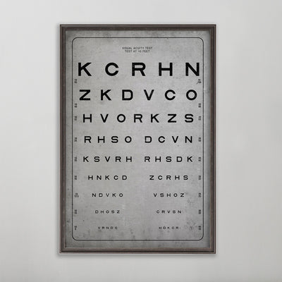 vintage Sloan vision chart wall art home decor. 