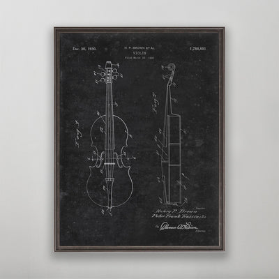 Violin Patent c.1930 H.P. Brown Et Al