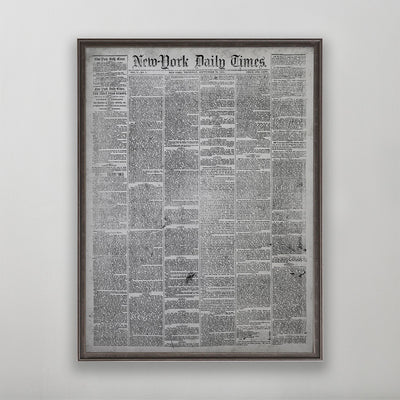 Old vintage New York Times for wall art home decor. 