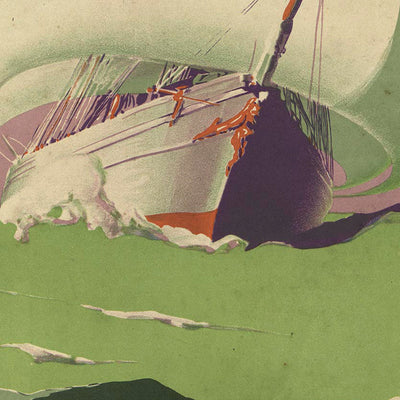 Vintage Australia Travel Poster, Australian Home Decor,  20th C.