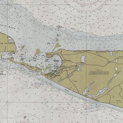 Old Nantucket nautical chart vintage wall art. Shop Archive Print Co.