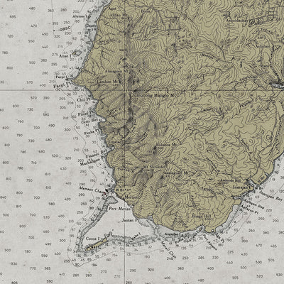 Guam Map, Vintage Nautical Map of Guam, Nautical Home Decor, Early 20th Century