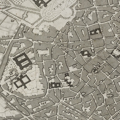 Old Milan map wall art. Shop Archive Print Co.