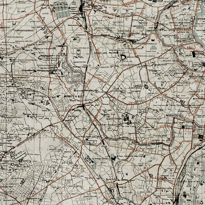 Old Tokyo map wall art. Shop Archive Print Co.