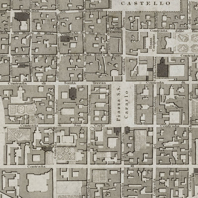 Old  Turin, Italy map wall art. Shop Archive Print Co.