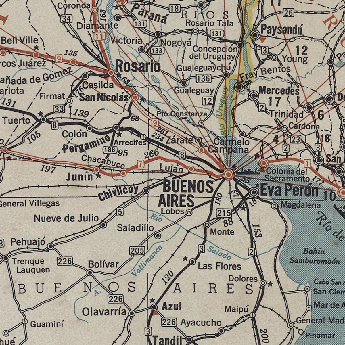 Old South America map wall art. Shop Archive Print Co.