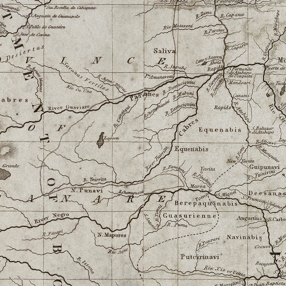 Old Colombia map wall art. Shop Archive Print Co.
