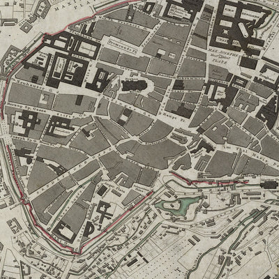 Old Munich map wall art. Shop Archive Print Co.