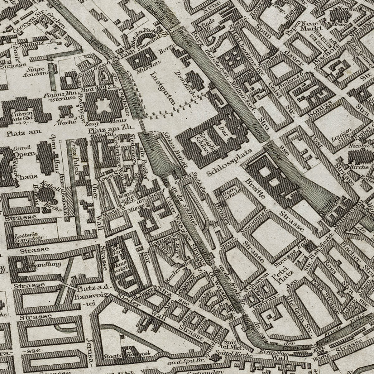 Old Berlin map wall art. Shop Archive Print Co.
