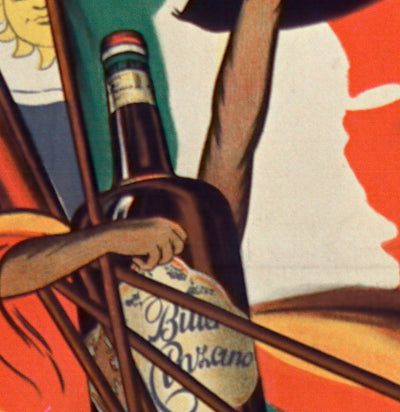 Bitter Cinzano, Vintage Italian Liquor Advertisement Poster, Torino, 20th Century Bar Art