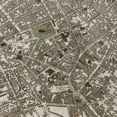 Old Birmingham, England map wall art. Shop Archive Print Co.