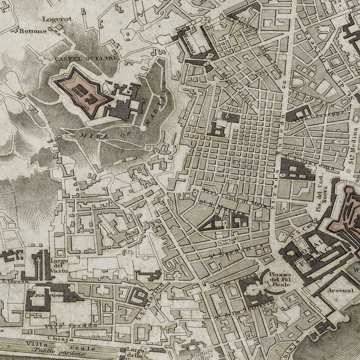 Old Naples map wall art. Shop Archive Print Co.