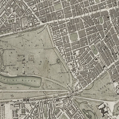 Old London, England map wall art. Shop Archive Print Co.