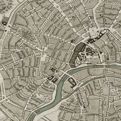 Old Moscow map wall art. Shop Archive Print Co.