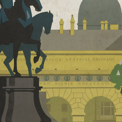 Vienna vintage travel poster wall art. 