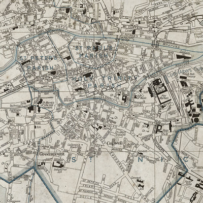 Old Cork map wall art. Shop Archive Print Co.