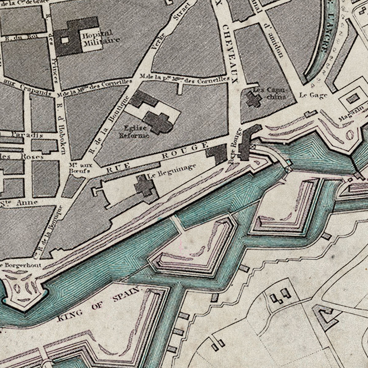 Old Antwerp map wall art. Shop Archive Print Co.