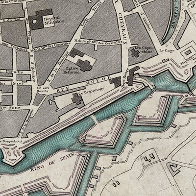 Old Antwerp map wall art. Shop Archive Print Co.