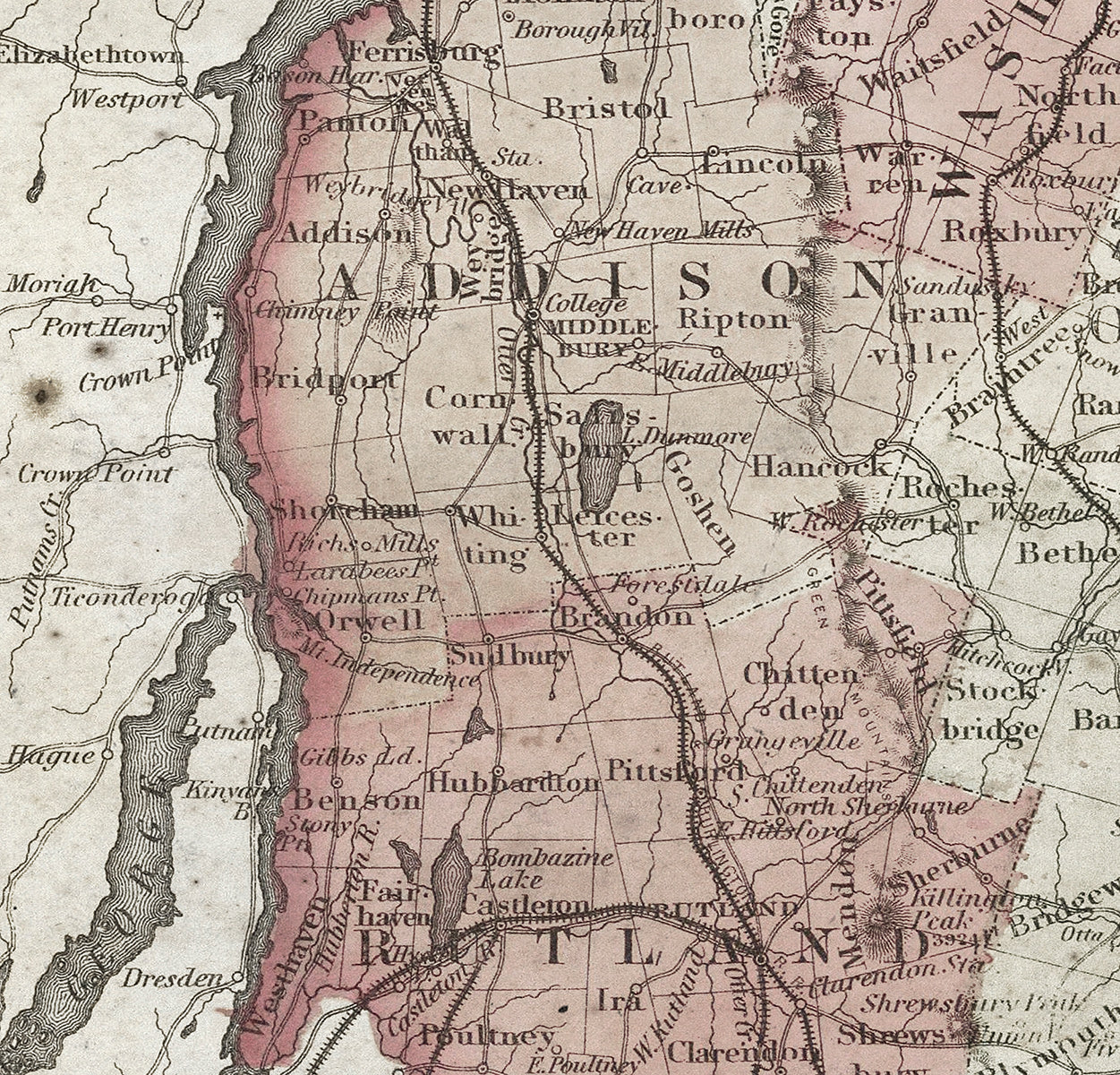 Old Vermont map wall art. Shop Archive Print Co.