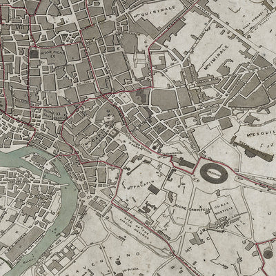 Old Rome, Italy map wall art. Shop Archive Print Co.