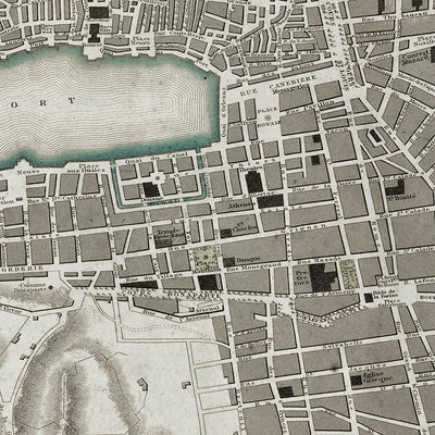 Old of Marseille map wall art. Shop Archive Print Co.