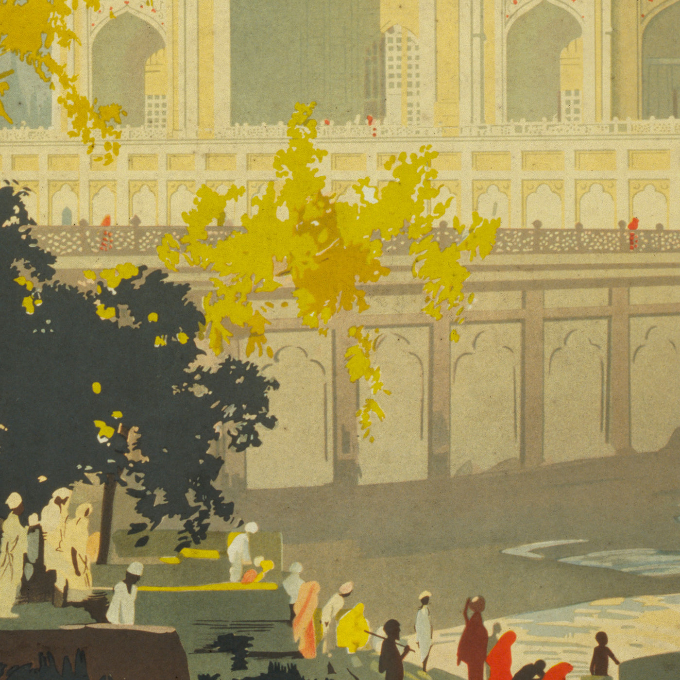 India vintage travel poster wall art. 
