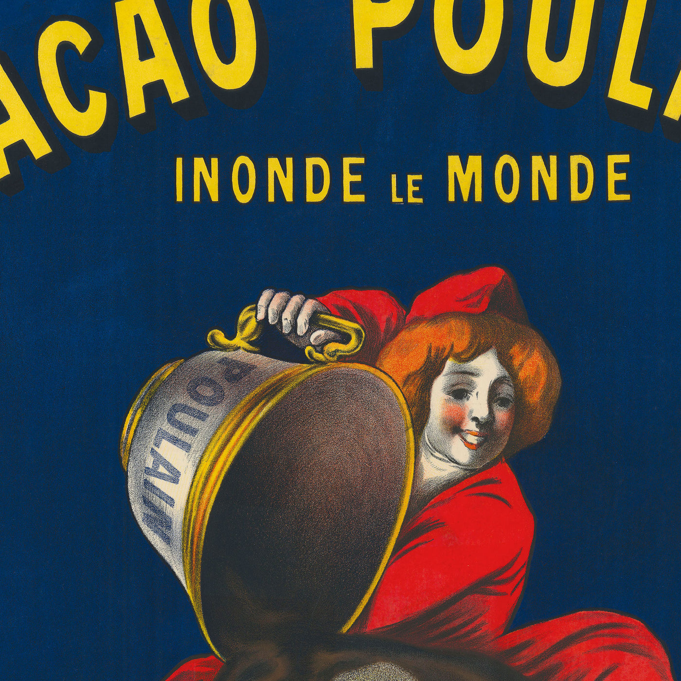 Le Cacao Poulain vintage poster wall art. Old maps and vintage posters shop archive print co