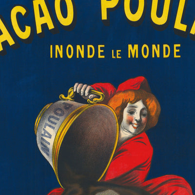 Le Cacao Poulain vintage poster wall art. Old maps and vintage posters shop archive print co